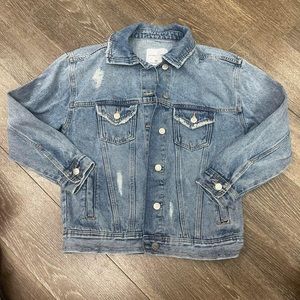 Like new Free assembly distressed denim jacket XSmall